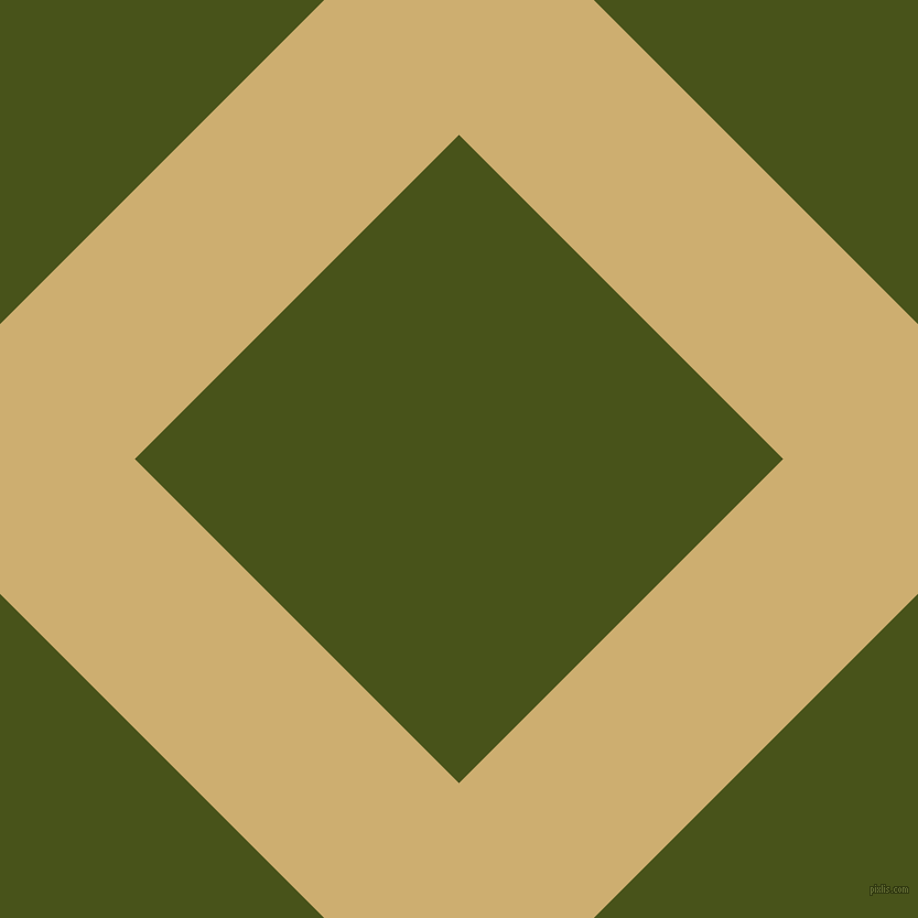 45/135 degree angle diagonal checkered chequered lines, 173 pixel line width, 416 pixel square size, Putty and Verdun Green plaid checkered seamless tileable