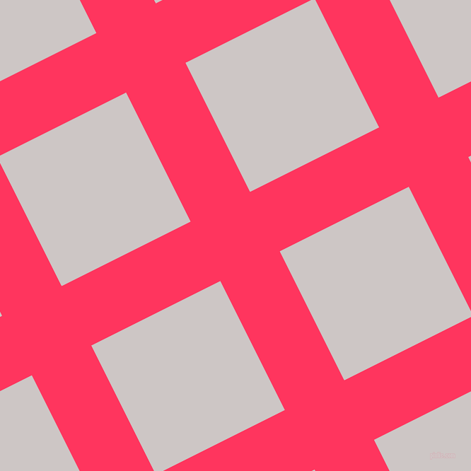27/117 degree angle diagonal checkered chequered lines, 94 pixel lines width, 204 pixel square size, Radical Red and Alto plaid checkered seamless tileable