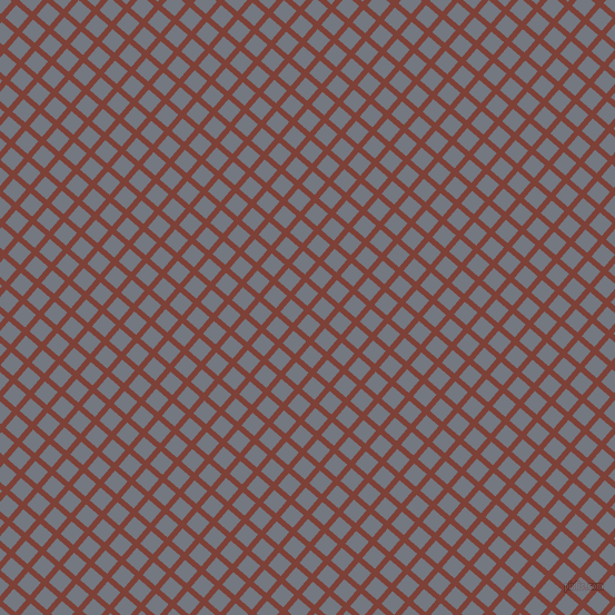 49/139 degree angle diagonal checkered chequered lines, 5 pixel lines width, 15 pixel square size, Red Robin and Storm Grey plaid checkered seamless tileable