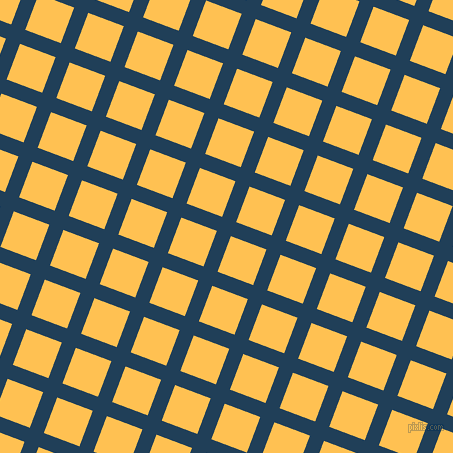 69/159 degree angle diagonal checkered chequered lines, 15 pixel line width, 38 pixel square size, Regal Blue and Golden Tainoi plaid checkered seamless tileable