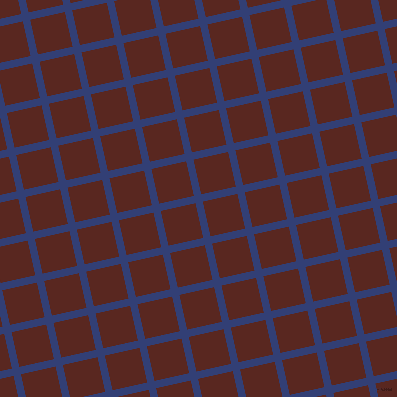 13/103 degree angle diagonal checkered chequered lines, 15 pixel lines width, 71 pixel square size, Resolution Blue and Caput Mortuum plaid checkered seamless tileable