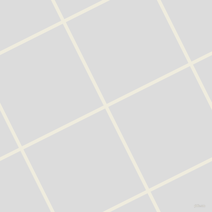 27/117 degree angle diagonal checkered chequered lines, 11 pixel line width, 297 pixel square size, Rice Cake and Gainsboro plaid checkered seamless tileable