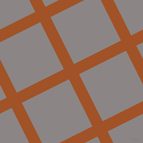 27/117 degree angle diagonal checkered chequered lines, 39 pixel lines width, 181 pixel square size, Rich Gold and Suva Grey plaid checkered seamless tileable