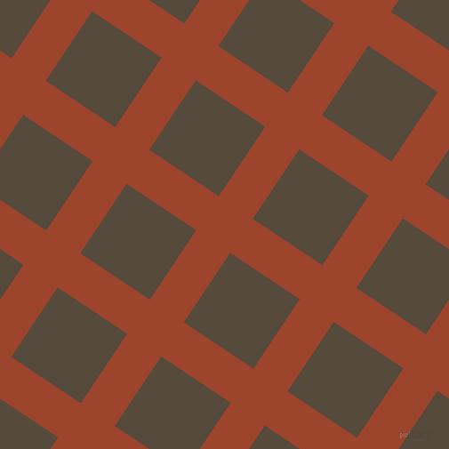 56/146 degree angle diagonal checkered chequered lines, 46 pixel line width, 94 pixel square size, Rock Spray and Metallic Bronze plaid checkered seamless tileable