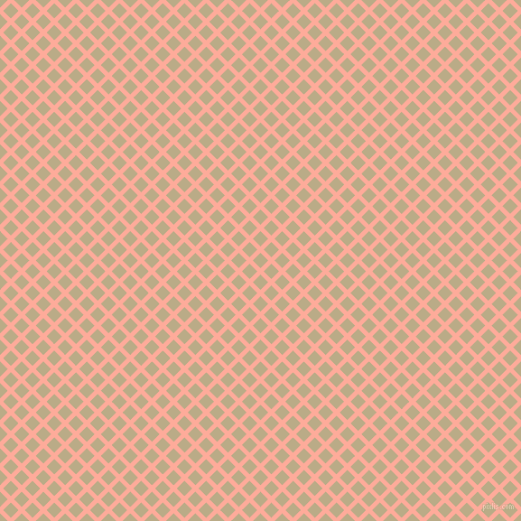 45/135 degree angle diagonal checkered chequered lines, 5 pixel line width, 12 pixel square size, Rose Bud and Pavlova plaid checkered seamless tileable