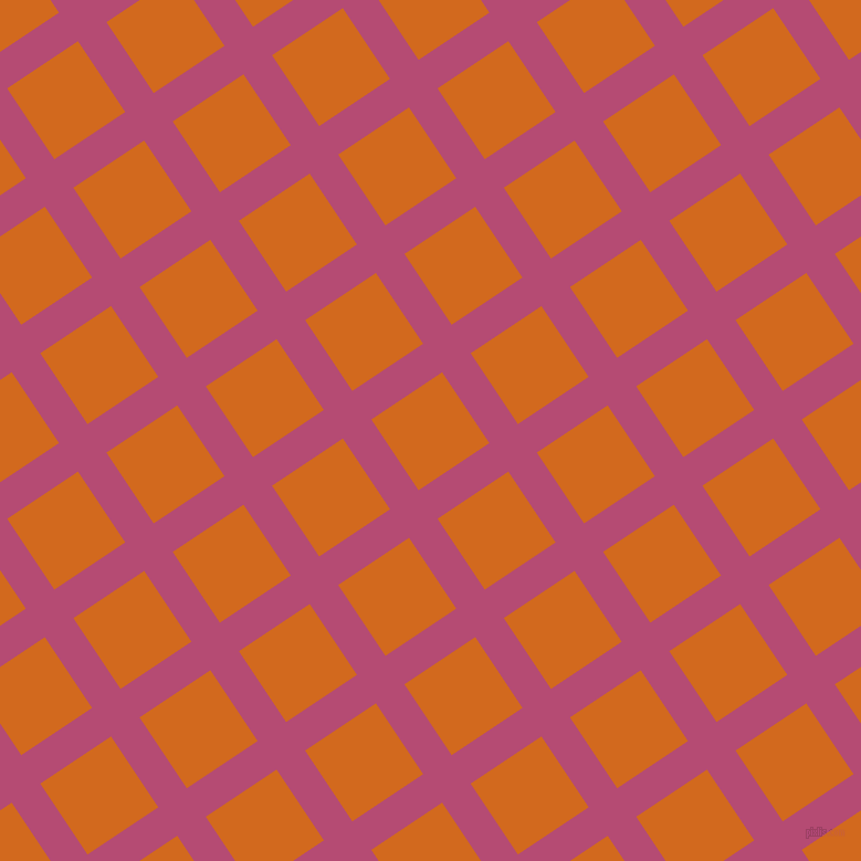 34/124 degree angle diagonal checkered chequered lines, 31 pixel lines width, 77 pixel square size, Royal Heath and Chocolate plaid checkered seamless tileable