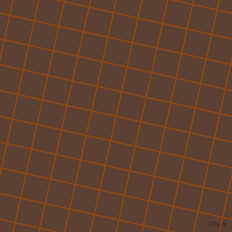 77/167 degree angle diagonal checkered chequered lines, 3 pixel line width, 47 pixel square size, Saddle Brown and Very Dark Brown plaid checkered seamless tileable