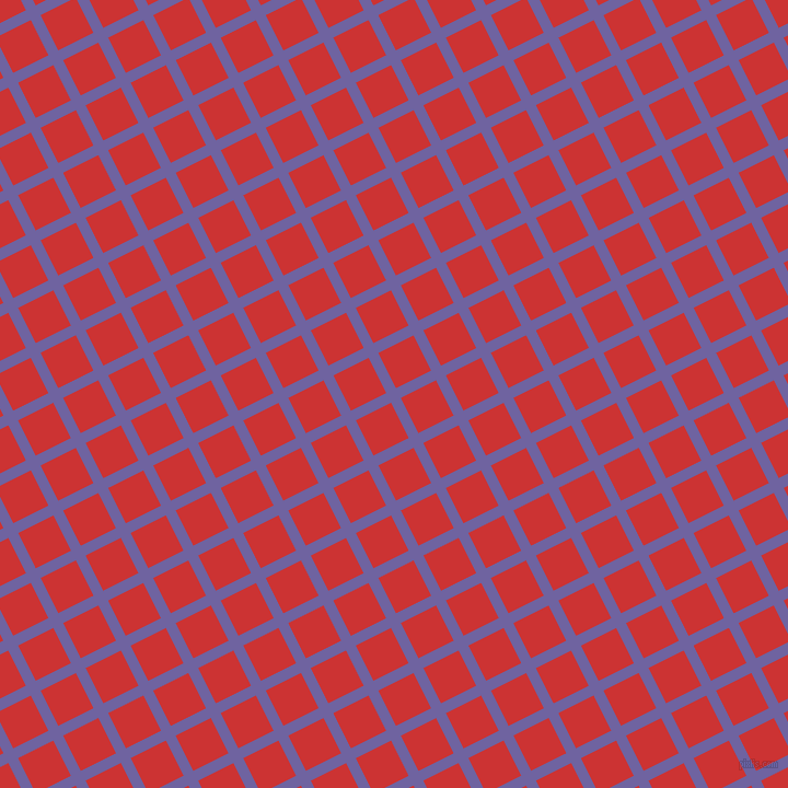 27/117 degree angle diagonal checkered chequered lines, 10 pixel lines width, 36 pixel square size, Scampi and Persian Red plaid checkered seamless tileable