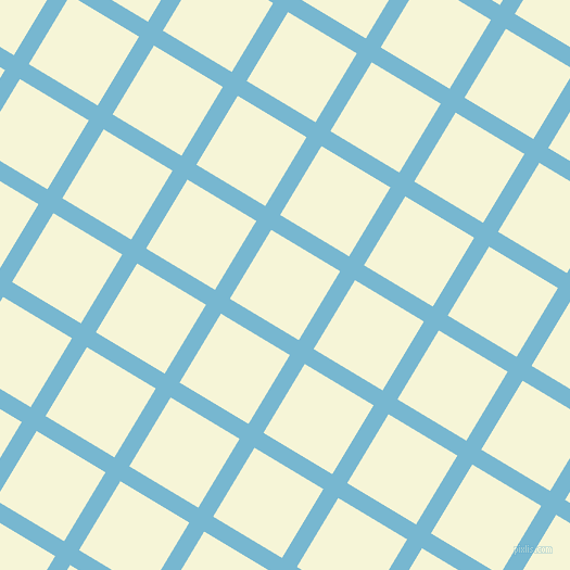 59/149 degree angle diagonal checkered chequered lines, 16 pixel line width, 74 pixel square size, Seagull and Hint Of Yellow plaid checkered seamless tileable