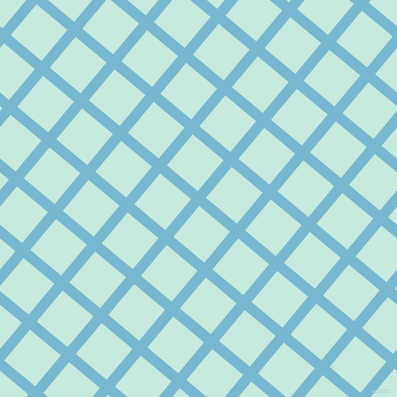 50/140 degree angle diagonal checkered chequered lines, 21 pixel lines width, 80 pixel square size, Seagull and Mint Tulip plaid checkered seamless tileable
