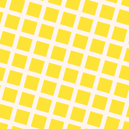 74/164 degree angle diagonal checkered chequered lines, 18 pixel lines width, 53 pixel square size, Seashell and Gorse plaid checkered seamless tileable