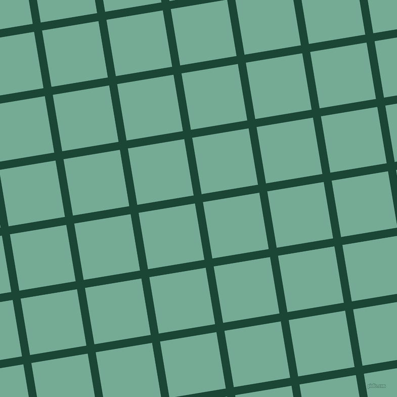9/99 degree angle diagonal checkered chequered lines, 16 pixel lines width, 113 pixel square size, Sherwood Green and Acapulco plaid checkered seamless tileable