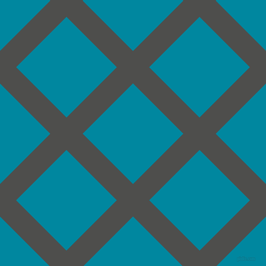 45/135 degree angle diagonal checkered chequered lines, 45 pixel line width, 140 pixel square size, Ship Grey and Eastern Blue plaid checkered seamless tileable