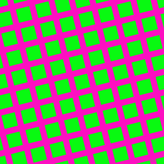 14/104 degree angle diagonal checkered chequered lines, 21 pixel line width, 48 pixel square size, Shocking Pink and Free Speech Green plaid checkered seamless tileable