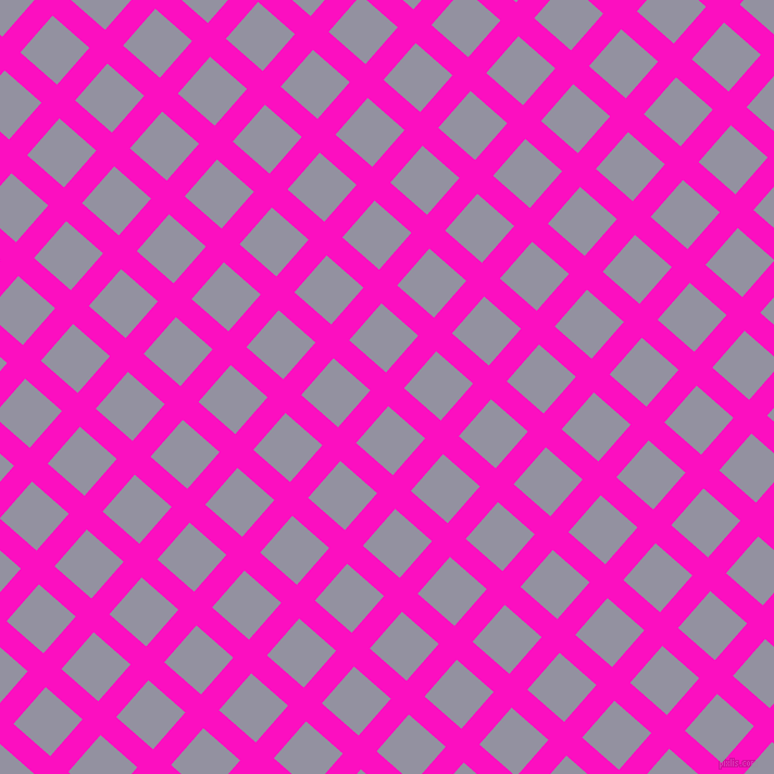 49/139 degree angle diagonal checkered chequered lines, 22 pixel line width, 45 pixel square size, Shocking Pink and Grey Suit plaid checkered seamless tileable