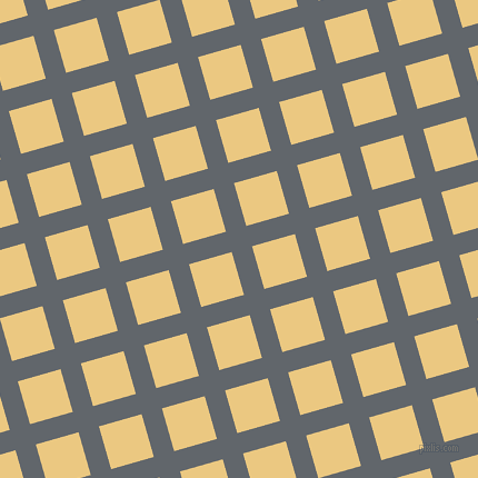 16/106 degree angle diagonal checkered chequered lines, 19 pixel line width, 40 pixel square size, Shuttle Grey and Marzipan plaid checkered seamless tileable