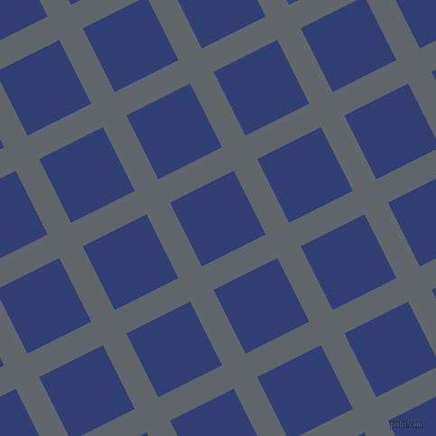 27/117 degree angle diagonal checkered chequered lines, 29 pixel lines width, 79 pixel square size, Shuttle Grey and Resolution Blue plaid checkered seamless tileable