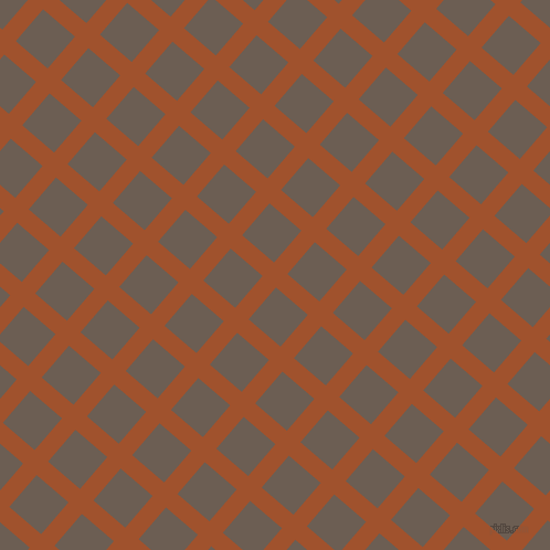 49/139 degree angle diagonal checkered chequered lines, 16 pixel line width, 38 pixel square size, Sienna and Kabul plaid checkered seamless tileable