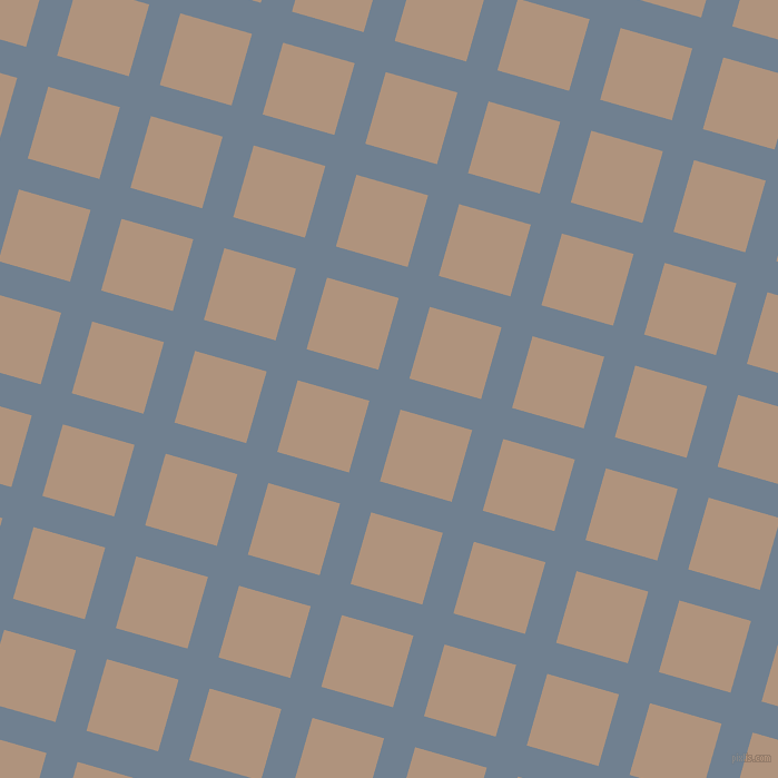 74/164 degree angle diagonal checkered chequered lines, 29 pixel lines width, 67 pixel square size, Slate Grey and Sandrift plaid checkered seamless tileable