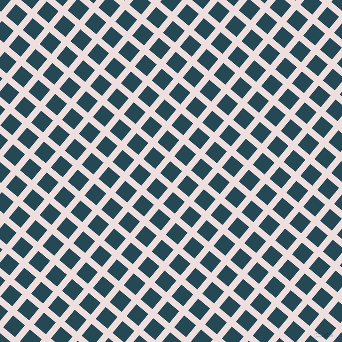50/140 degree angle diagonal checkered chequered lines, 13 pixel line width, 31 pixel square size, Soft Peach and Teal Blue plaid checkered seamless tileable