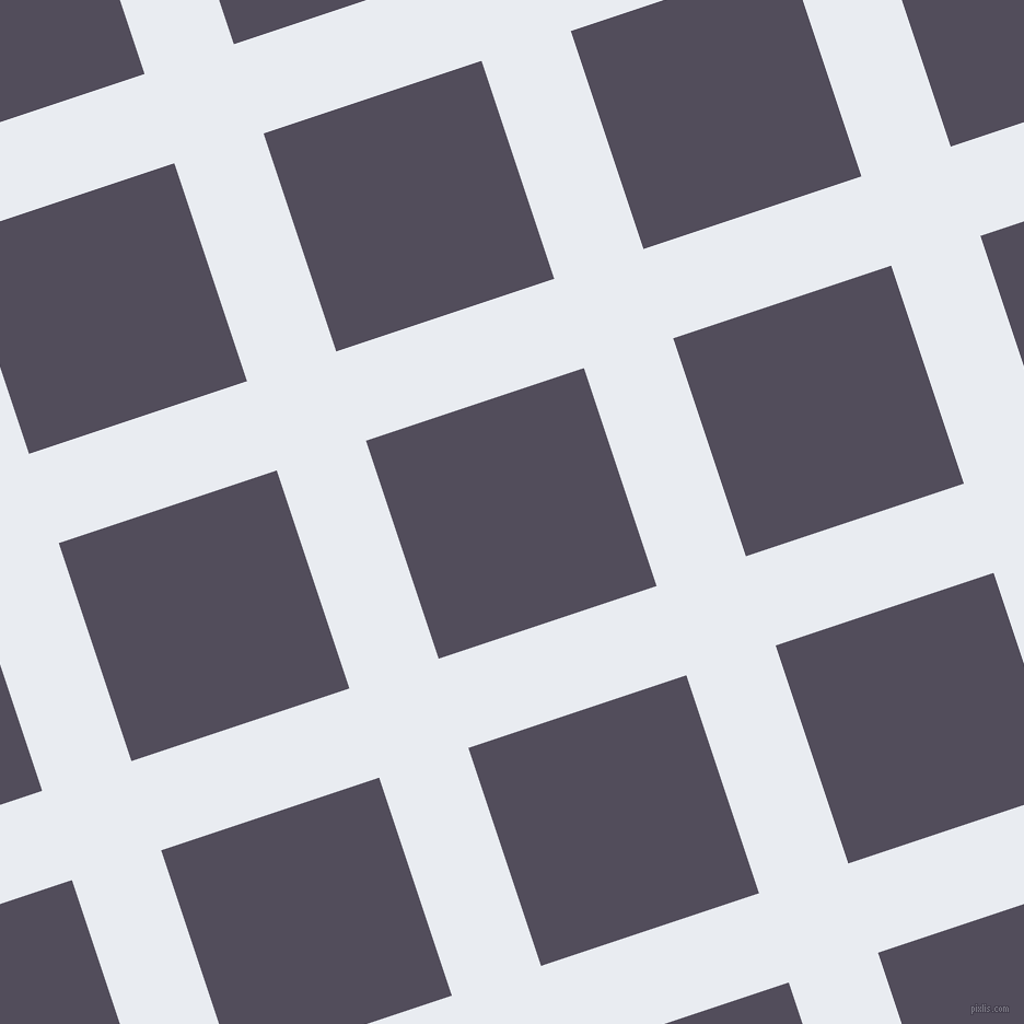 18/108 degree angle diagonal checkered chequered lines, 86 pixel line width, 210 pixel square size, Solitude and Mulled Wine plaid checkered seamless tileable