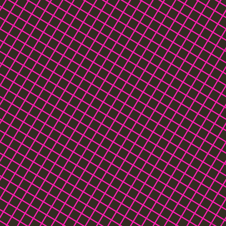 59/149 degree angle diagonal checkered chequered lines, 4 pixel lines width, 27 pixel square size, Spicy Pink and Black Magic plaid checkered seamless tileable