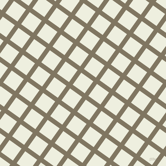 54/144 degree angle diagonal checkered chequered lines, 16 pixel line width, 52 pixel square size, Stonewall and Sugar Cane plaid checkered seamless tileable