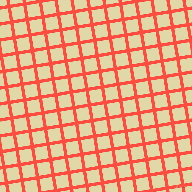9/99 degree angle diagonal checkered chequered lines, 11 pixel line width, 42 pixel square sizeSunset Orange and Mint Julep plaid checkered seamless tileable