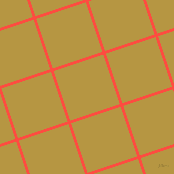 18/108 degree angle diagonal checkered chequered lines, 9 pixel line width, 171 pixel square size, Sunset Orange and Roti plaid checkered seamless tileable