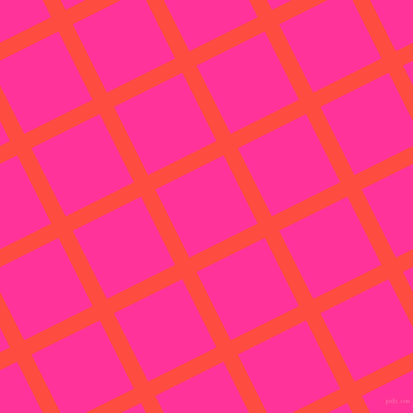 27/117 degree angle diagonal checkered chequered lines, 23 pixel lines width, 110 pixel square sizeSunset Orange and Wild Strawberry plaid checkered seamless tileable