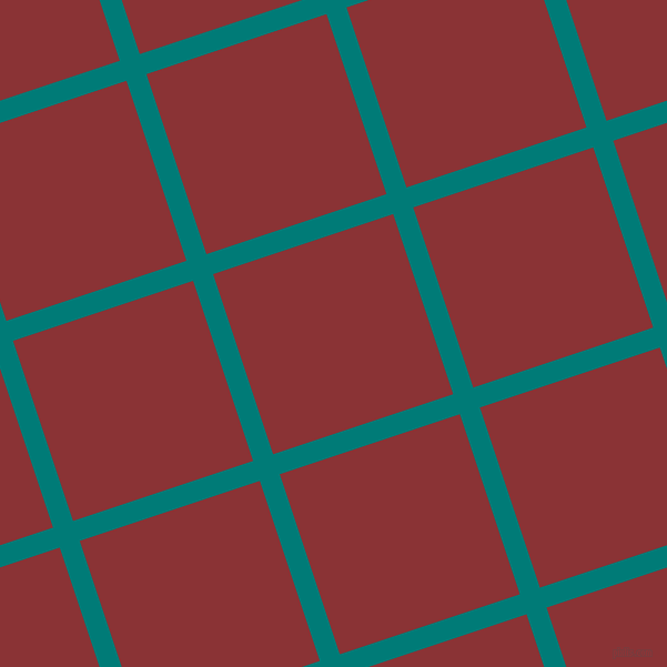 18/108 degree angle diagonal checkered chequered lines, 19 pixel lines width, 171 pixel square size, Surfie Green and Old Brick plaid checkered seamless tileable