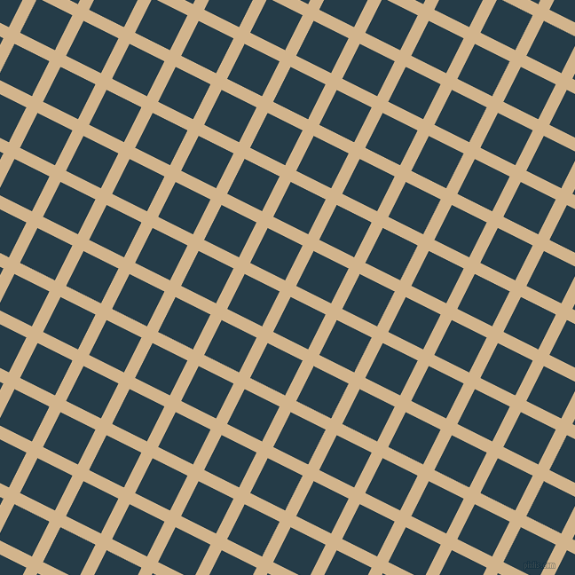 63/153 degree angle diagonal checkered chequered lines, 14 pixel line width, 44 pixel square size, Tan and Tarawera plaid checkered seamless tileable