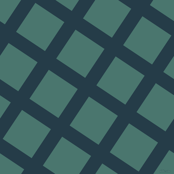 56/146 degree angle diagonal checkered chequered lines, 46 pixel lines width, 119 pixel square size, Tarawera and Dark Green Copper plaid checkered seamless tileable