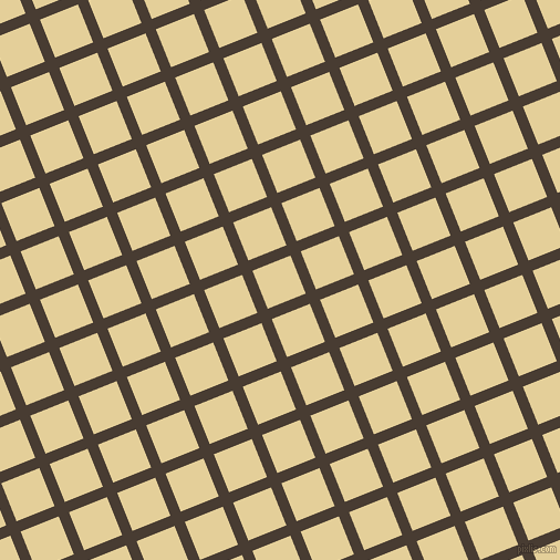22/112 degree angle diagonal checkered chequered lines, 10 pixel lines width, 37 pixel square size, Taupe and Double Colonial White plaid checkered seamless tileable