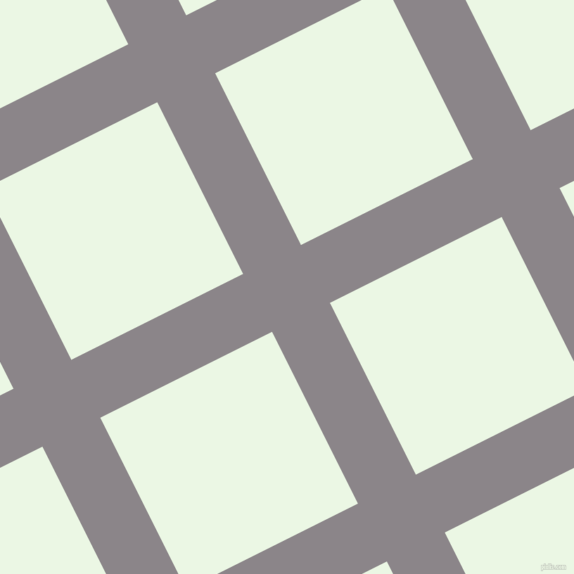 27/117 degree angle diagonal checkered chequered lines, 92 pixel lines width, 273 pixel square size, Taupe Grey and Panache plaid checkered seamless tileable