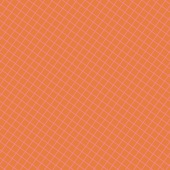 54/144 degree angle diagonal checkered chequered lines, 2 pixel lines width, 20 pixel square size, Tickle Me Pink and Pizazz plaid checkered seamless tileable