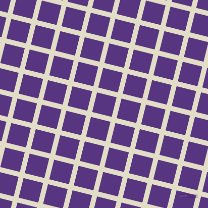 76/166 degree angle diagonal checkered chequered lines, 10 pixel lines width, 40 pixel square size, Travertine and Kingfisher Daisy plaid checkered seamless tileable