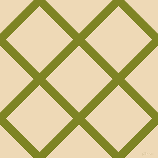 45/135 degree angle diagonal checkered chequered lines, 27 pixel lines width, 155 pixel square size, Trendy Green and Champagne plaid checkered seamless tileable