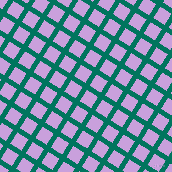 58/148 degree angle diagonal checkered chequered lines, 16 pixel lines width, 42 pixel square size, Tropical Rain Forest and Wisteria plaid checkered seamless tileable
