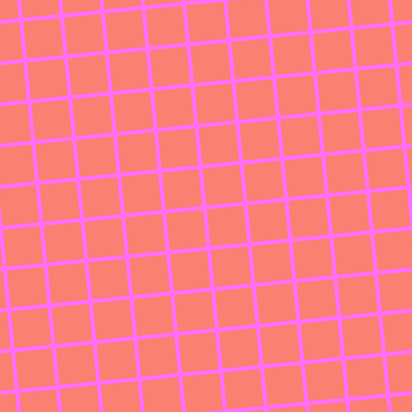 6/96 degree angle diagonal checkered chequered lines, 4 pixel line width, 37 pixel square size, Ultra Pink and Salmon plaid checkered seamless tileable