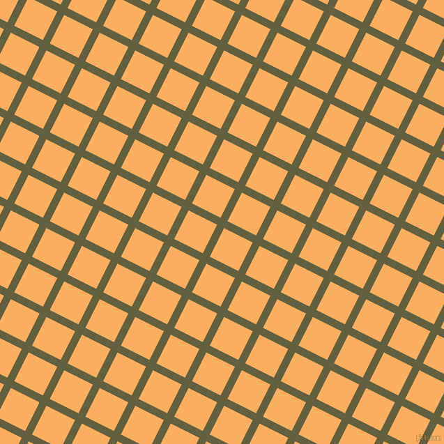 63/153 degree angle diagonal checkered chequered lines, 11 pixel line width, 46 pixel square size, Verdigris and Rajah plaid checkered seamless tileable