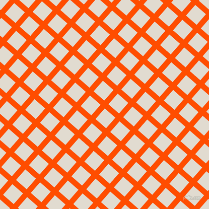 49/139 degree angle diagonal checkered chequered lines, 11 pixel line width, 28 pixel square size, Vermilion and Merino plaid checkered seamless tileable