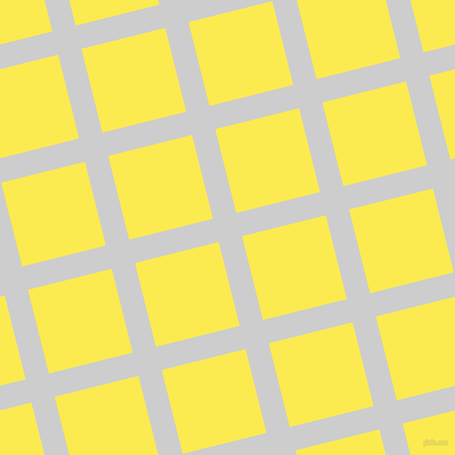 14/104 degree angle diagonal checkered chequered lines, 35 pixel line width, 126 pixel square size, Very Light Grey and Paris Daisy plaid checkered seamless tileable