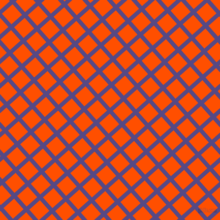 42/132 degree angle diagonal checkered chequered lines, 8 pixel lines width, 28 pixel square size, Victoria and International Orange plaid checkered seamless tileable