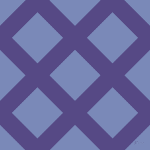 45/135 degree angle diagonal checkered chequered lines, 59 pixel line width, 126 pixel square size, Victoria and Wild Blue Yonder plaid checkered seamless tileable
