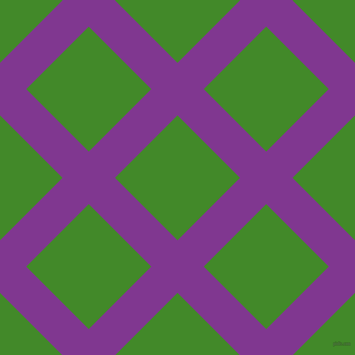 45/135 degree angle diagonal checkered chequered lines, 76 pixel line width, 181 pixel square size, Vivid Violet and La Palma plaid checkered seamless tileable