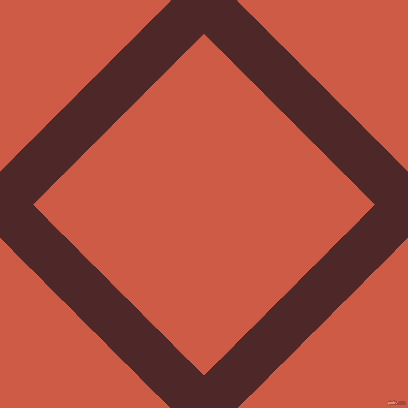45/135 degree angle diagonal checkered chequered lines, 92 pixel line width, 476 pixel square size, Volcano and Dark Coral plaid checkered seamless tileable