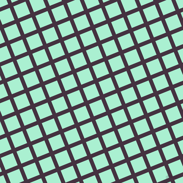 22/112 degree angle diagonal checkered chequered lines, 13 pixel lines width, 43 pixel square size, Voodoo and Magic Mint plaid checkered seamless tileable