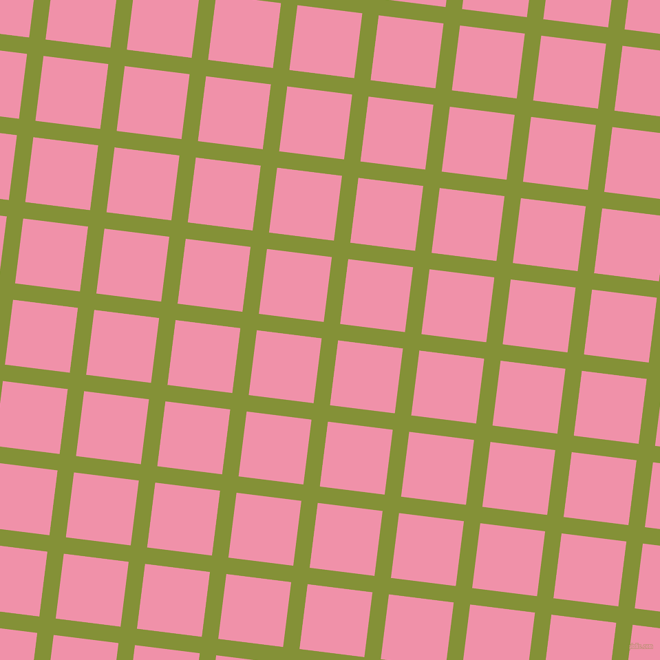 83/173 degree angle diagonal checkered chequered lines, 24 pixel lines width, 95 pixel square size, Wasabi and Mauvelous plaid checkered seamless tileable