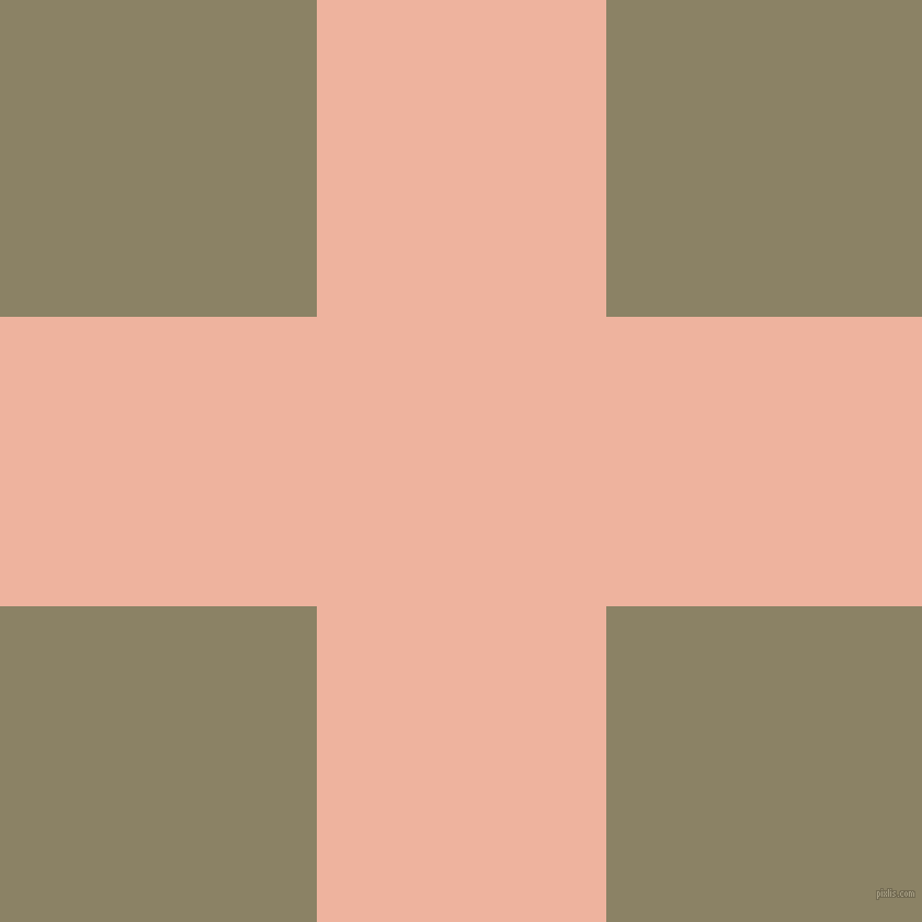 checkered chequered horizontal vertical lines, 264 pixel lines width, 577 pixel square size, Wax Flower and Granite Green plaid checkered seamless tileable